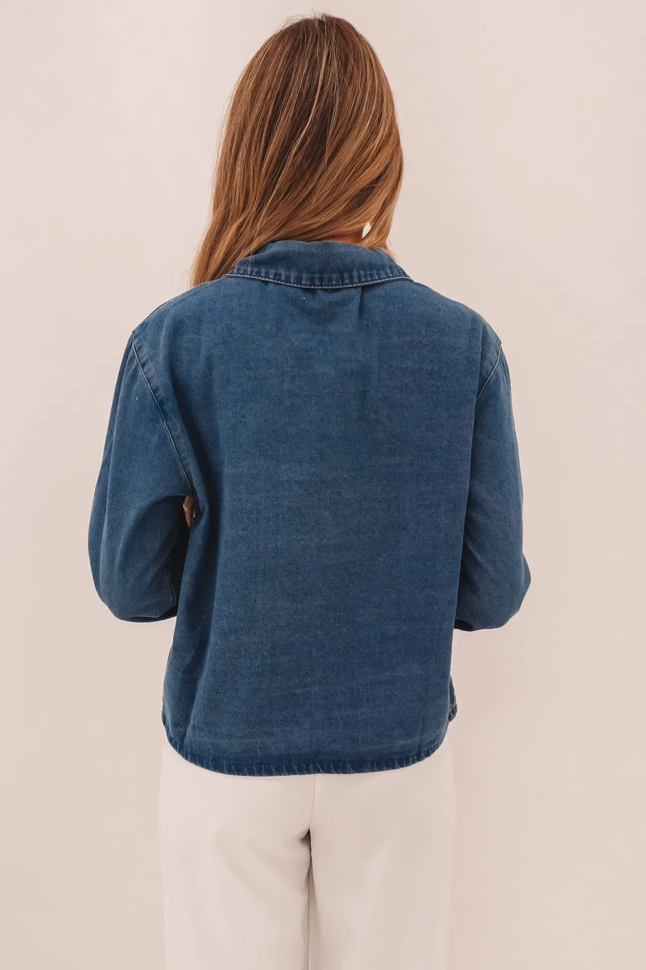 Wylie Denim Light Weight Jacket Mid Blue Eco Friendly Textile Heat Reflective Lining