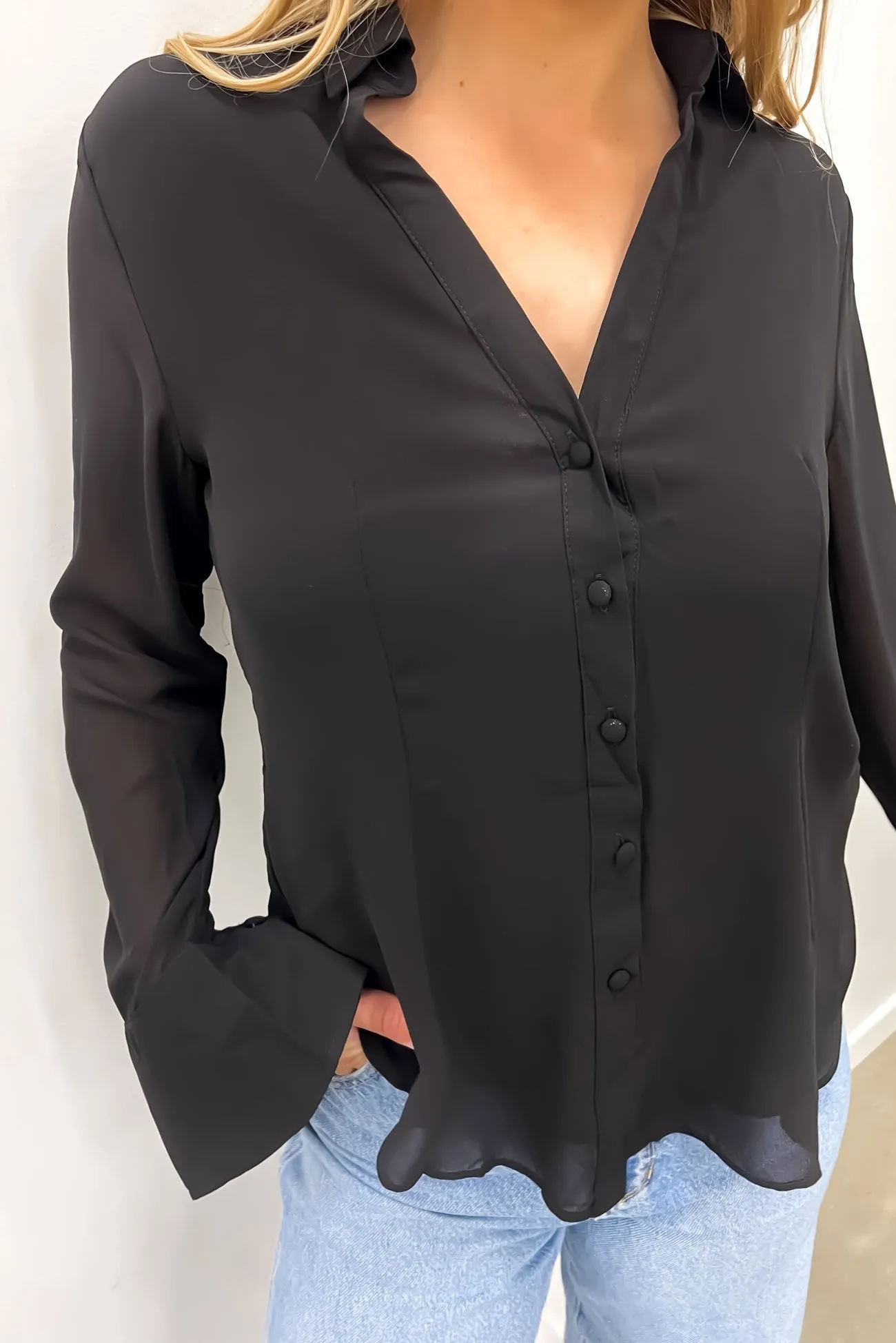 Relaxed Comfort Tenille Shirt Black