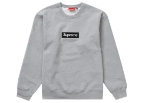 Machine - made Supreme Box Logo Crewneck (Fw22) Heather Grey