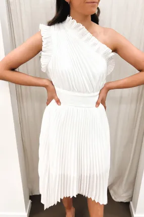Lazy Pick Effortless Layer Wear The Lady Like Midi Dress White
