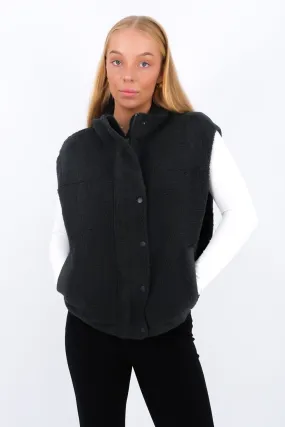HypoallergenicMaterial Subtle Texture Cliff Hanger Vest Dark Grey