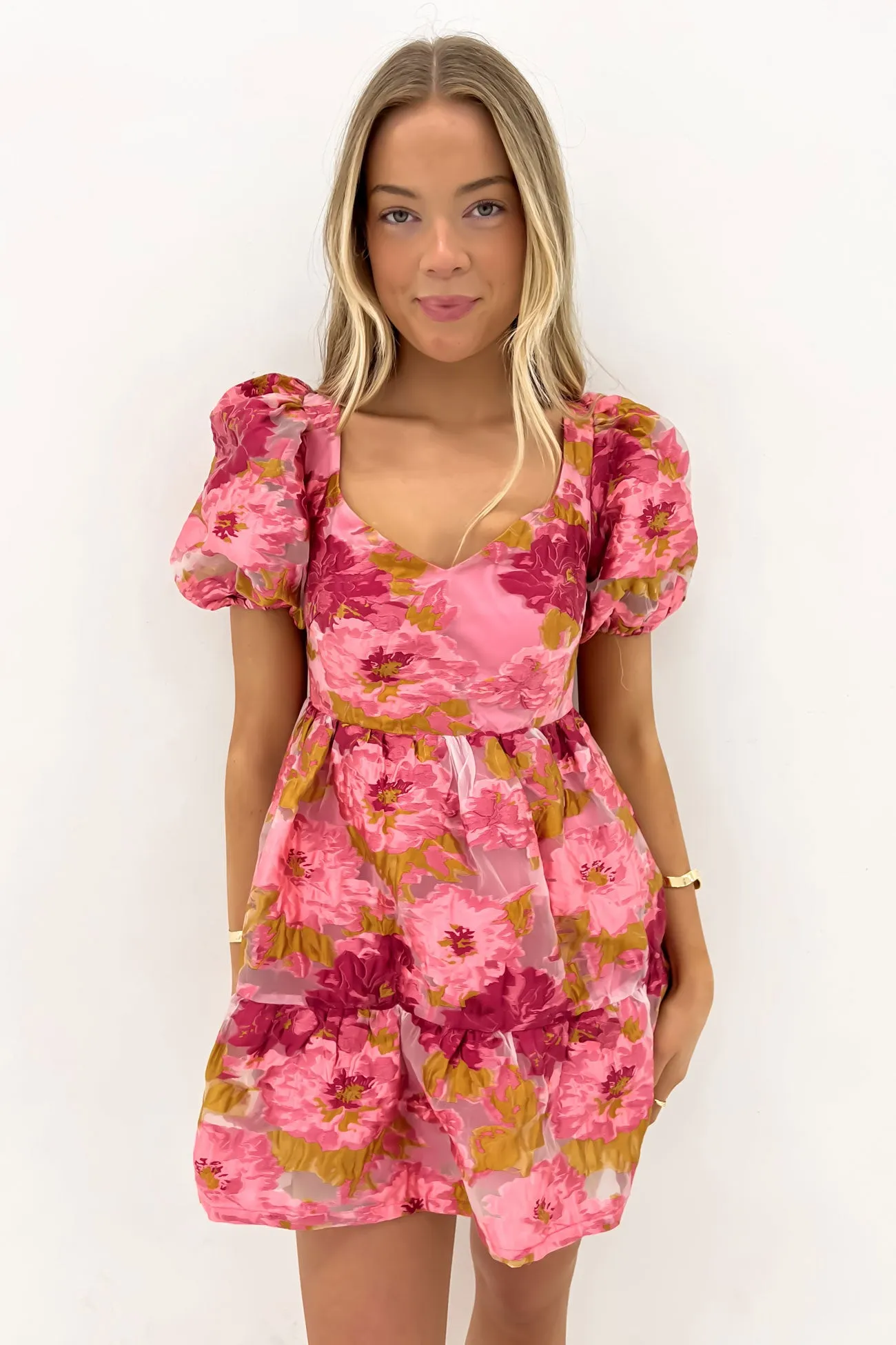 Hensley Mini Dress Pink Flattering Comfort Wear
