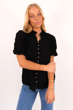 Mayflower Blouse Black Moisture wicking