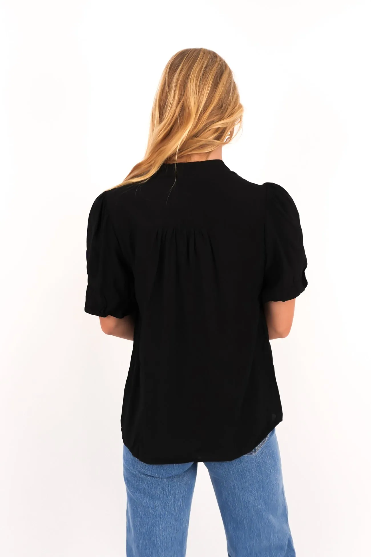 Mayflower Blouse Black Minimalist Aesthetic Winter Essentials