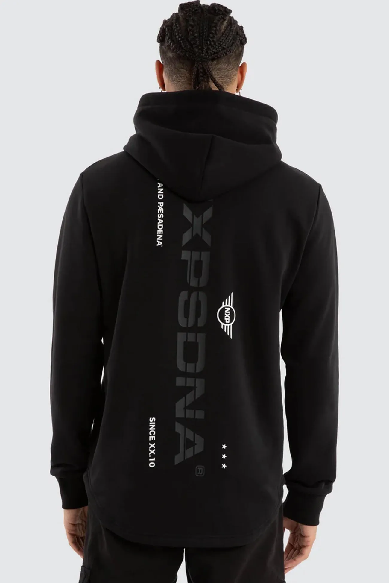 Black Line Dual Curved Hoodie Jet Black Heat Reflective Layer