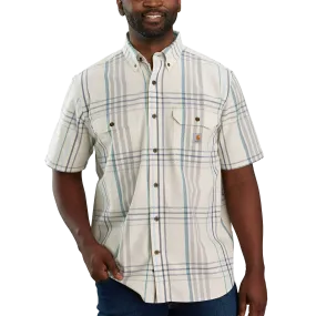 Men's Midweight Short Sleeve Plaid Shirt Weekend Style