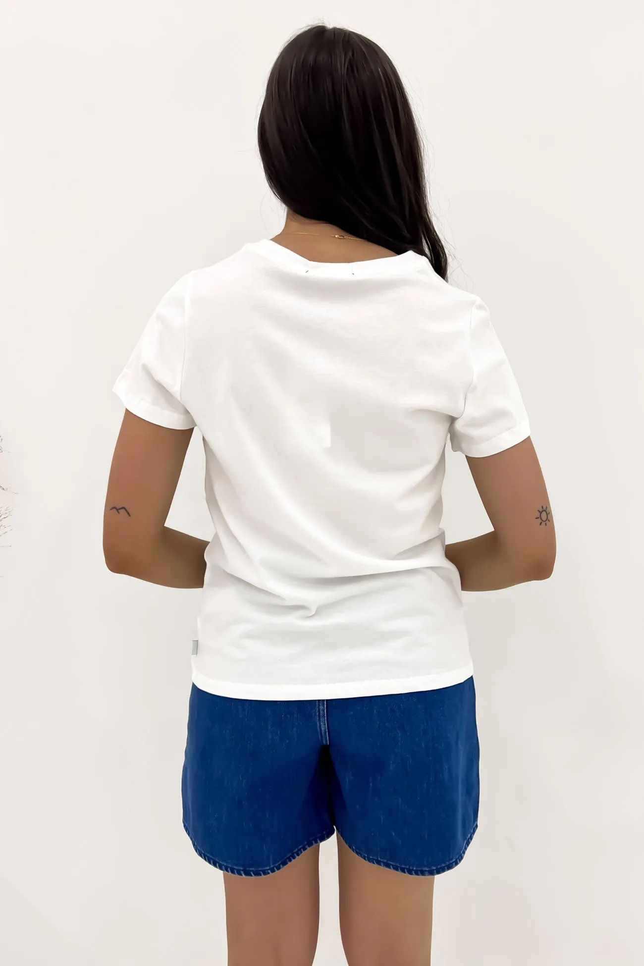 Office Wear Trendy Comfort Tia Tee Vintage White