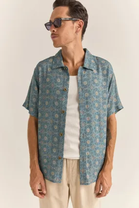 Tagless label Fashionable Pick Tulum Short Sleeve Shirt Slate