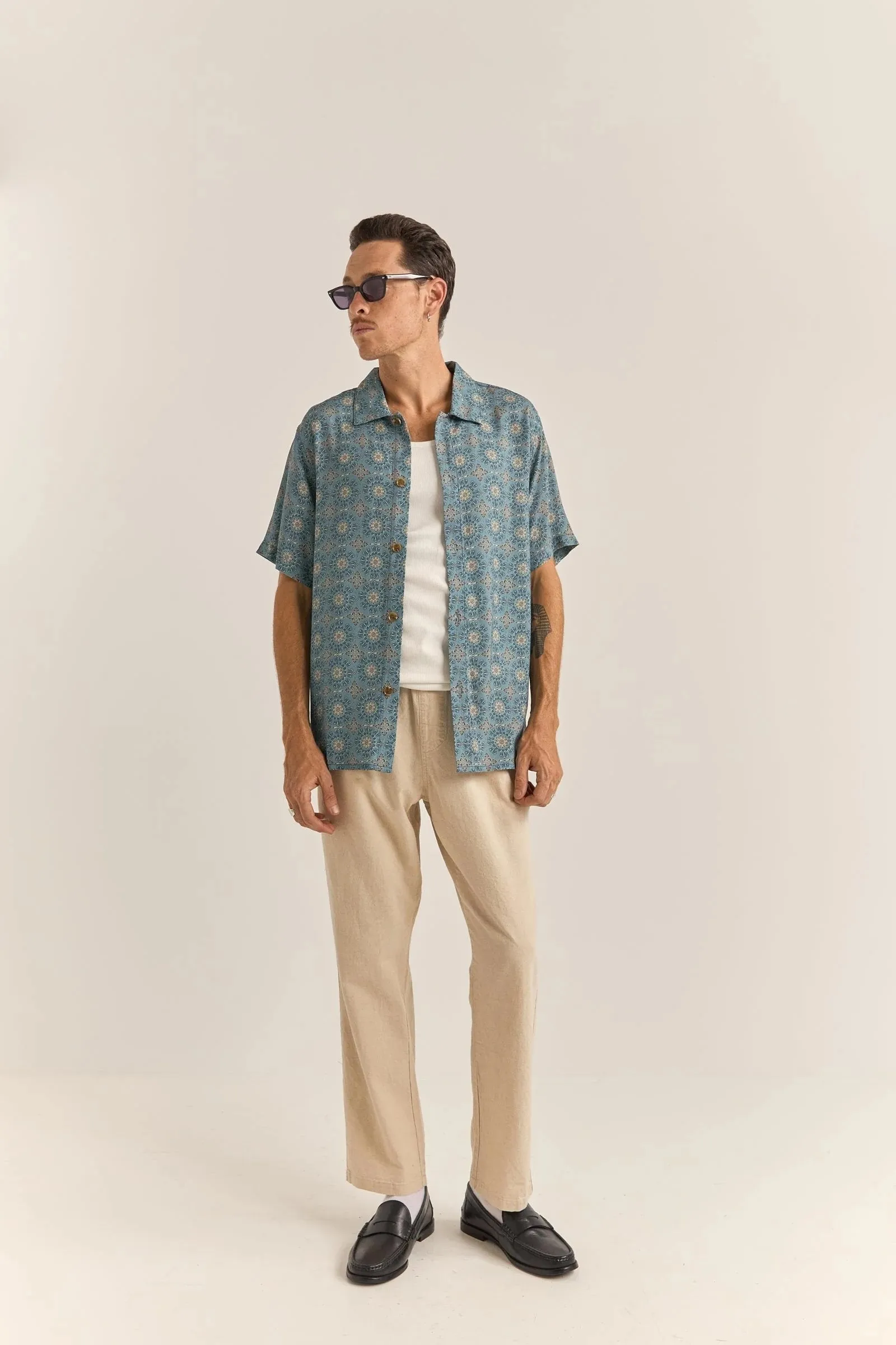 Spring Collection Tulum Short Sleeve Shirt Slate