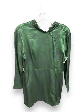 Dress Party Midi By Zara In Black & Green, Size: L MoldResistantTexture