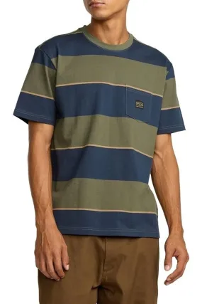 Practical Comfort Dayshift Stripe Short Sleeve Moody Blue