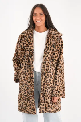 Long Sleeves Windproof Hood Tilli Leopard Jacket Print
