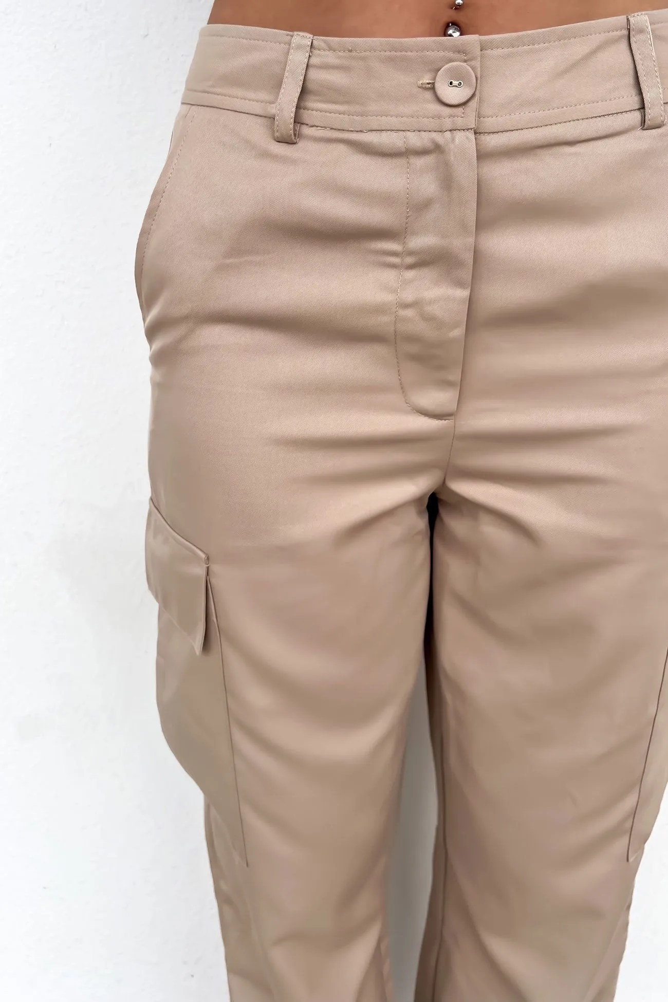 Kourtney Cargo Pant Beige Odor Control Treatment
