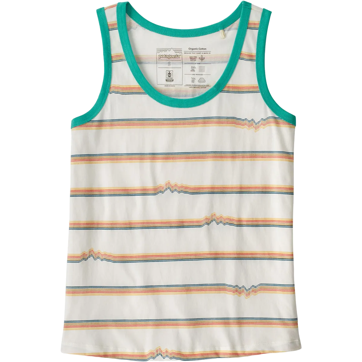 WrinkleResistant Fresh Look Women's Ridge Rise Stripe Repeat Organic Tank Top