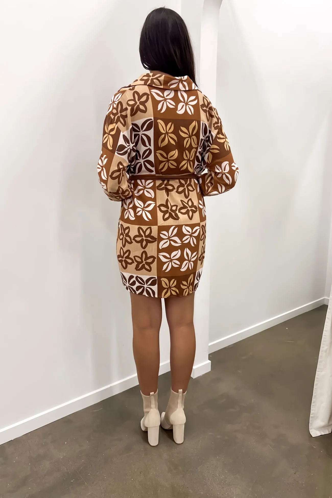 Dreamy Simplicity Pure Piece Zarah Mini Dress Brown Milan