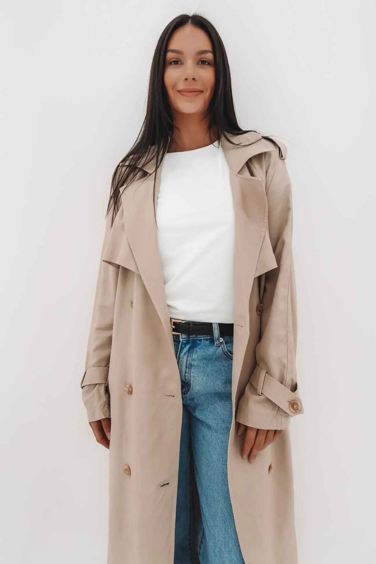 Toledo Trench Coat Bone LightweightConstruction