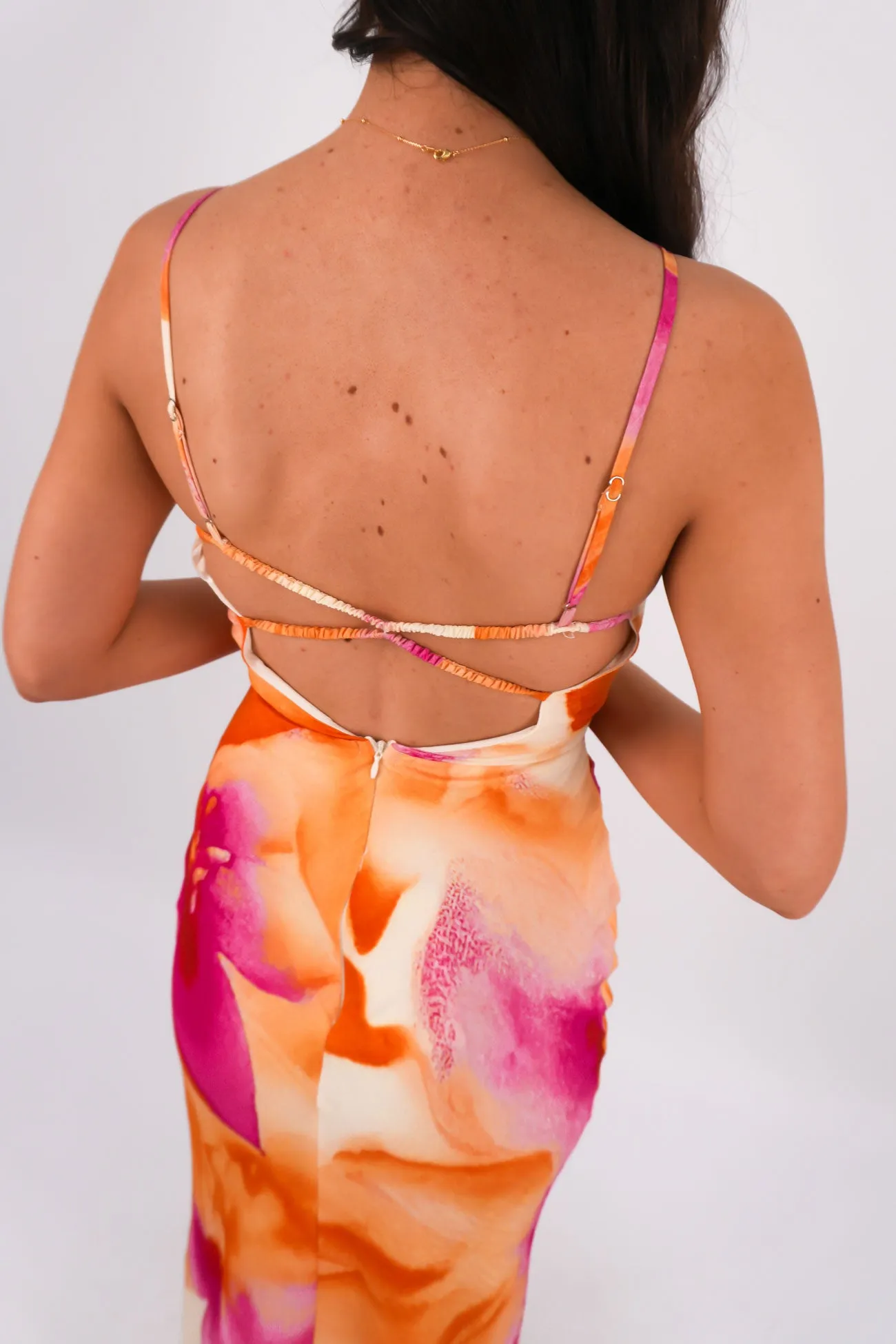 Torla Maxi Dress Orange Beachwear Versatile Mood