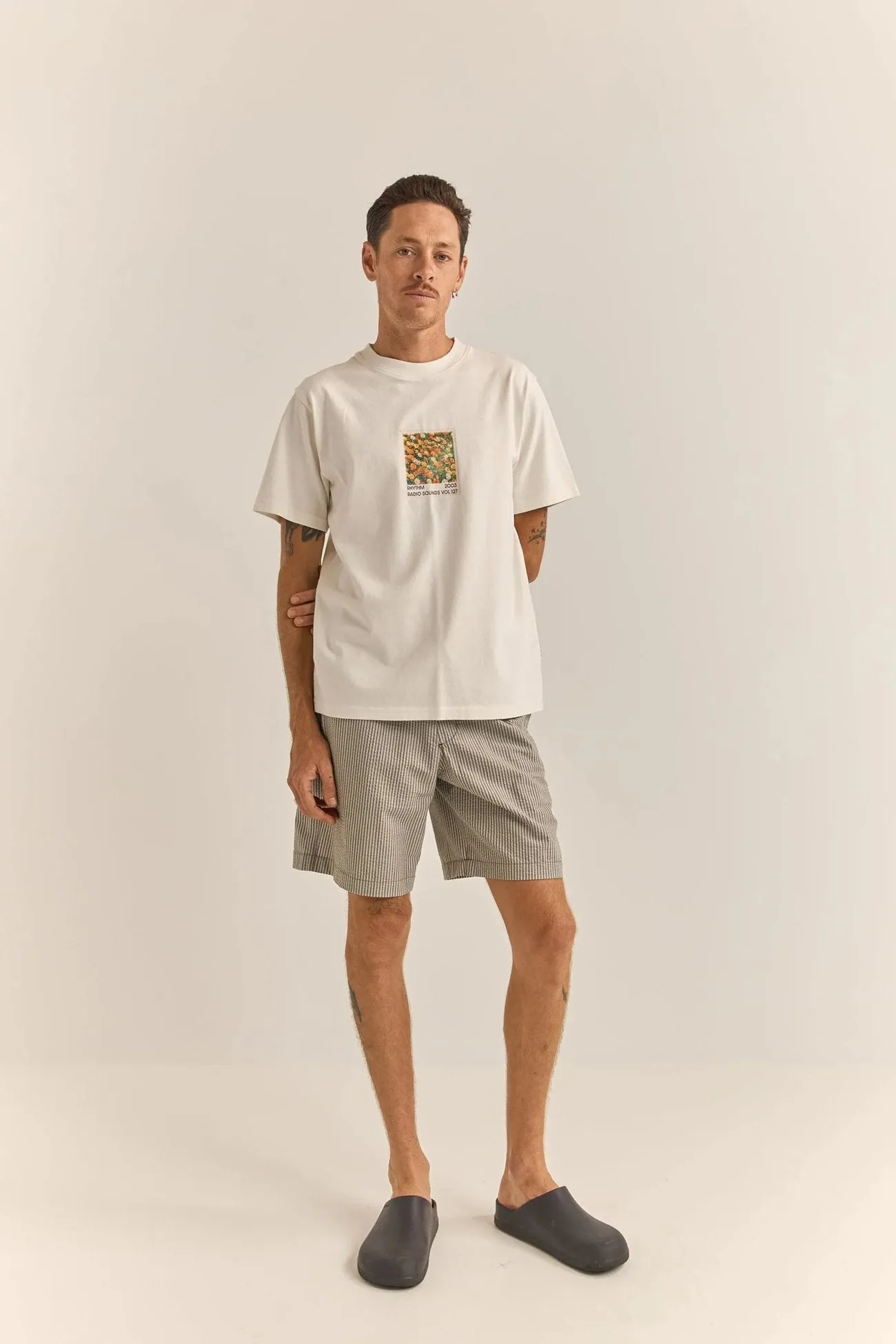 Seersucker Stripe Jam Olive Light Reflective Trim Simple Mood