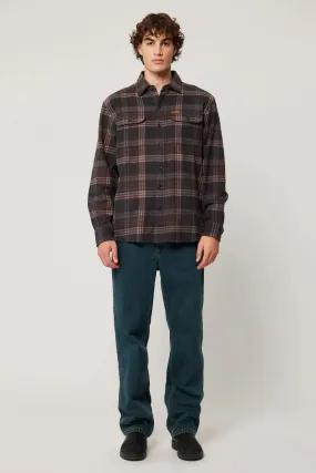 Trailer Check Shirt Brown Check Odor control Thermoregulating Fabric