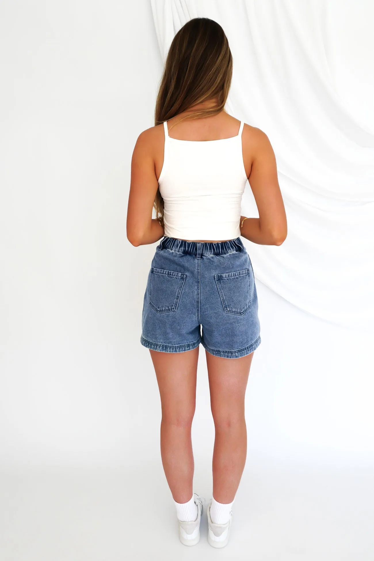 Jogging Ready Tatum Denim Short Blue Haze