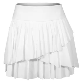 Peace Glow Trend Focus Fila Women's Essentials Asymmetrical Pleated Skort - White