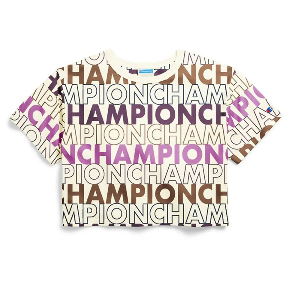 Intricate Detailing Fine Craftsmanship Big Block Text Short Sleeve T-Shirt Women