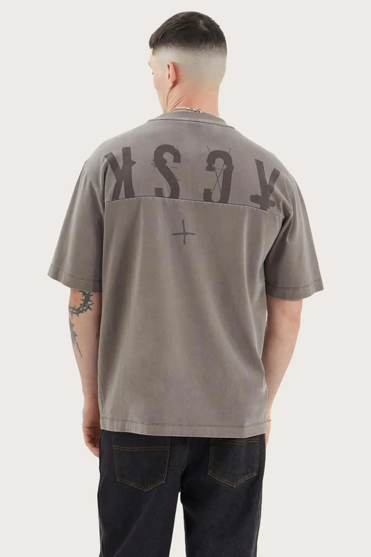 Chilly Style Travel convenience West Oversized Tee Pigment Iron