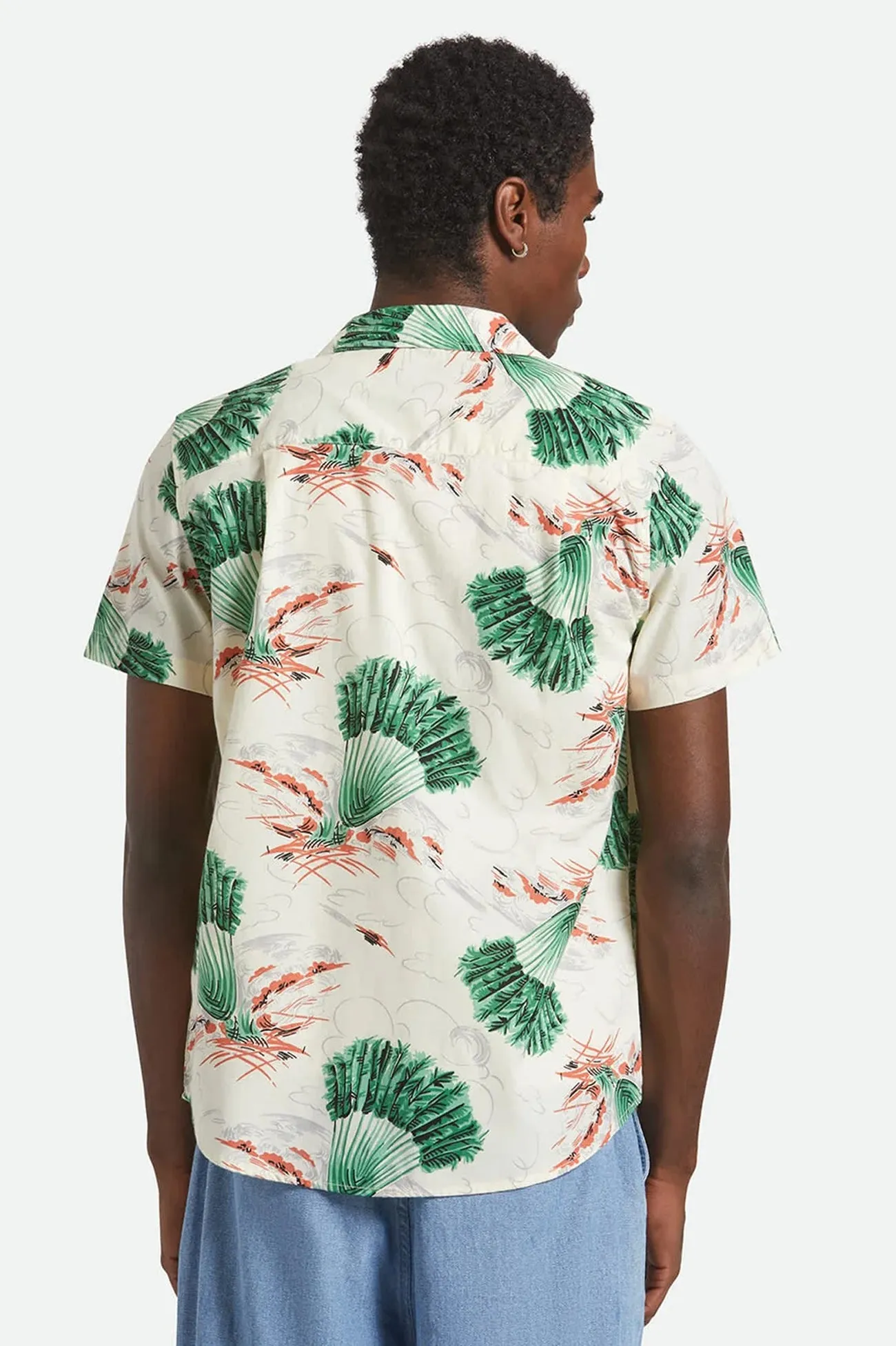 Formal Elegance Errand Ready Charter Print Short Sleeve Woven Vintage Palm Print
