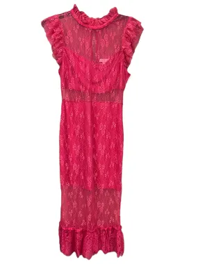 Pink Dress Party Midi Endless Rose, Size S Day Magic