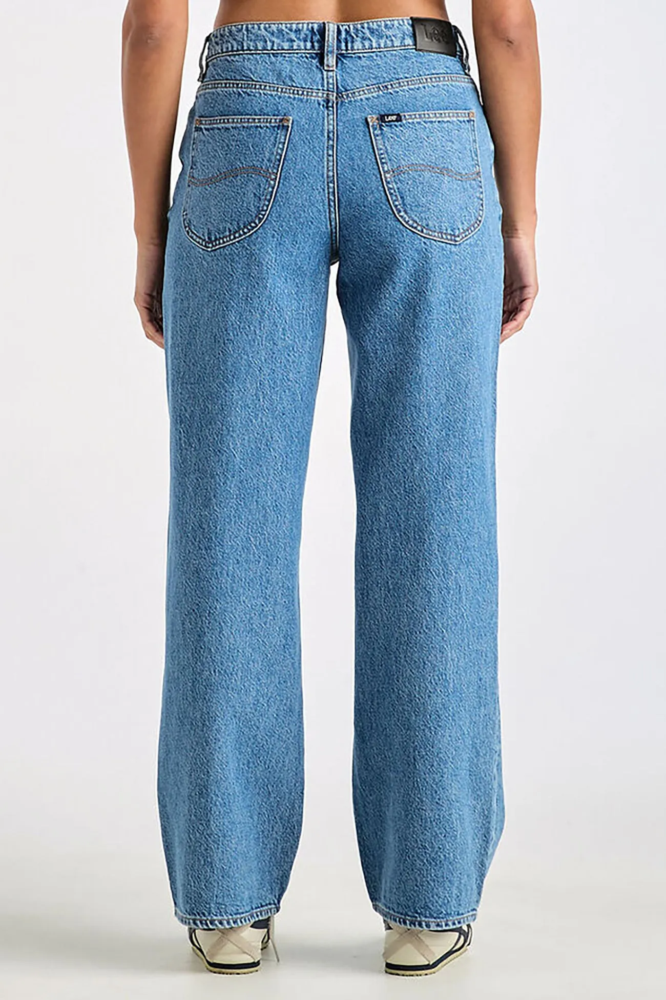 Mid Baggy Jean Bold Blue Petite Breathable Minimalist Weekend Getaway Stylish