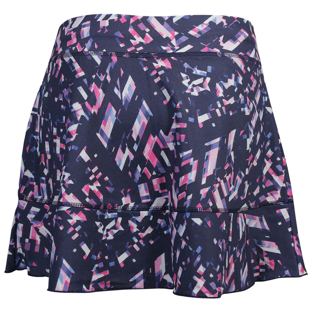 Laser-Cut Trendy Look Sofibella Women's UV Colours 14" Skort - Chabli Geo