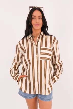 Lynton Shirt Cream Brown Thermoregulating Layer