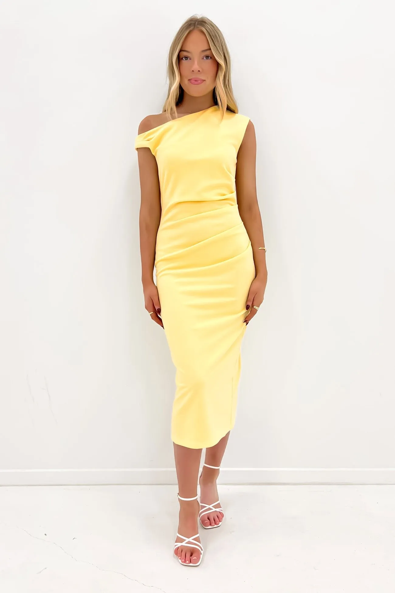 Slim Touch Sylvie Midi Dress Yellow