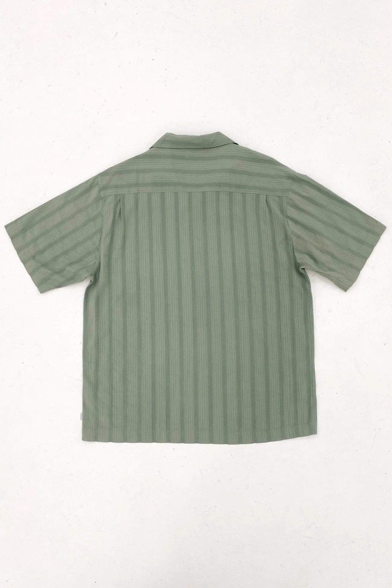Relaxed Vibe Bowler Seersucker Shirt Moss