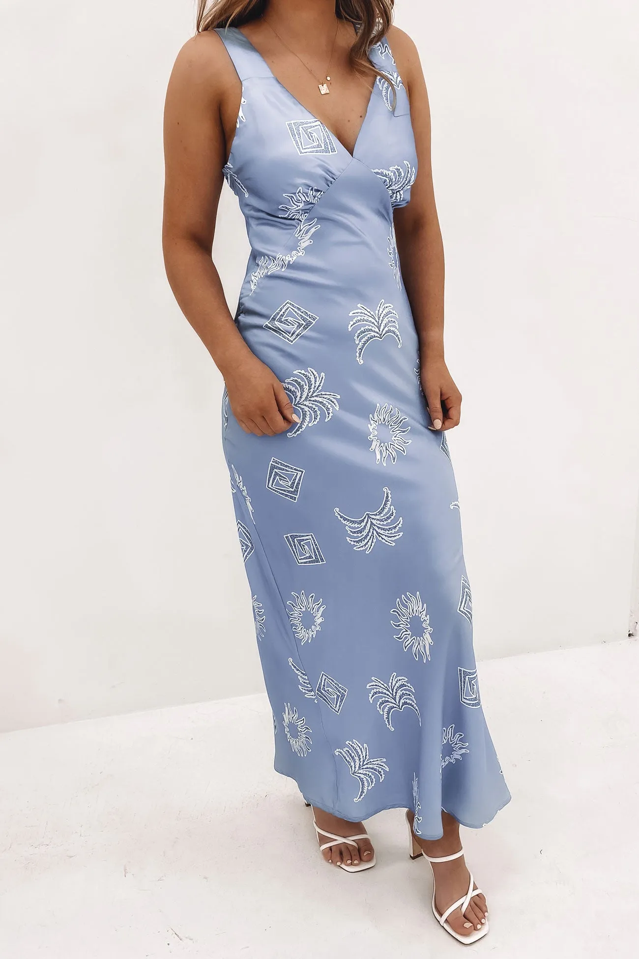 Lounge Mode Lightweight-Comfort Paloma Maxi Dress Blue Honolulu