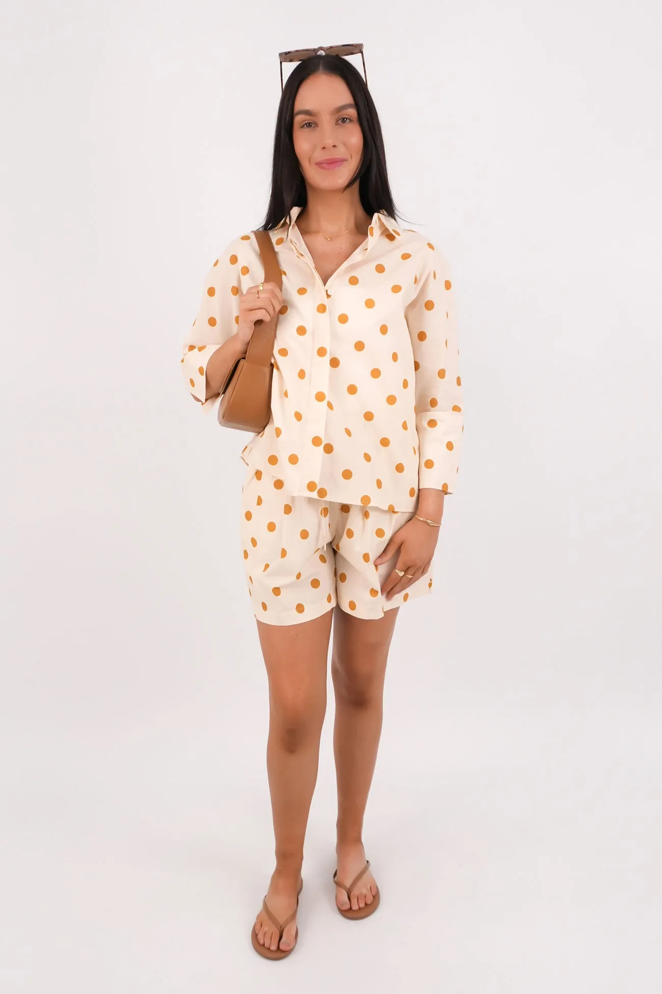 Warm Layers Festive Look Quinn Shirt Mustard Spot