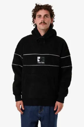 Hazed Slouch Hood Polar Fleece Black Zipper Guard Weatherproofing Fleece Backing