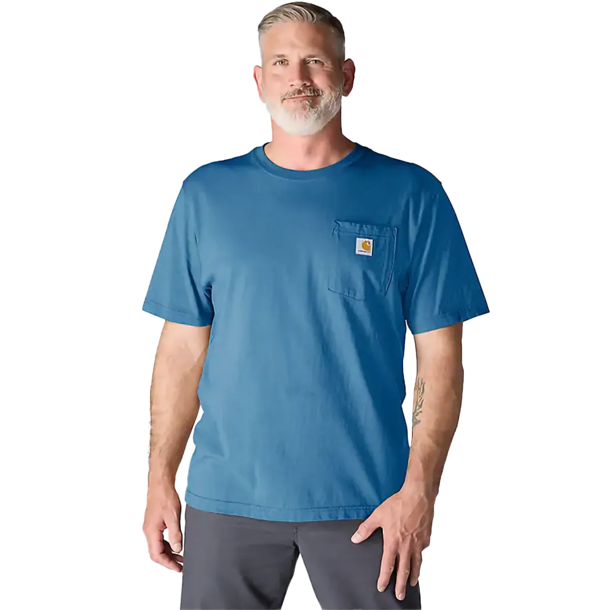 Men's Short-Sleeve Workwear Pocket T-Shirt Hidden Pocket Design High Durability Material
