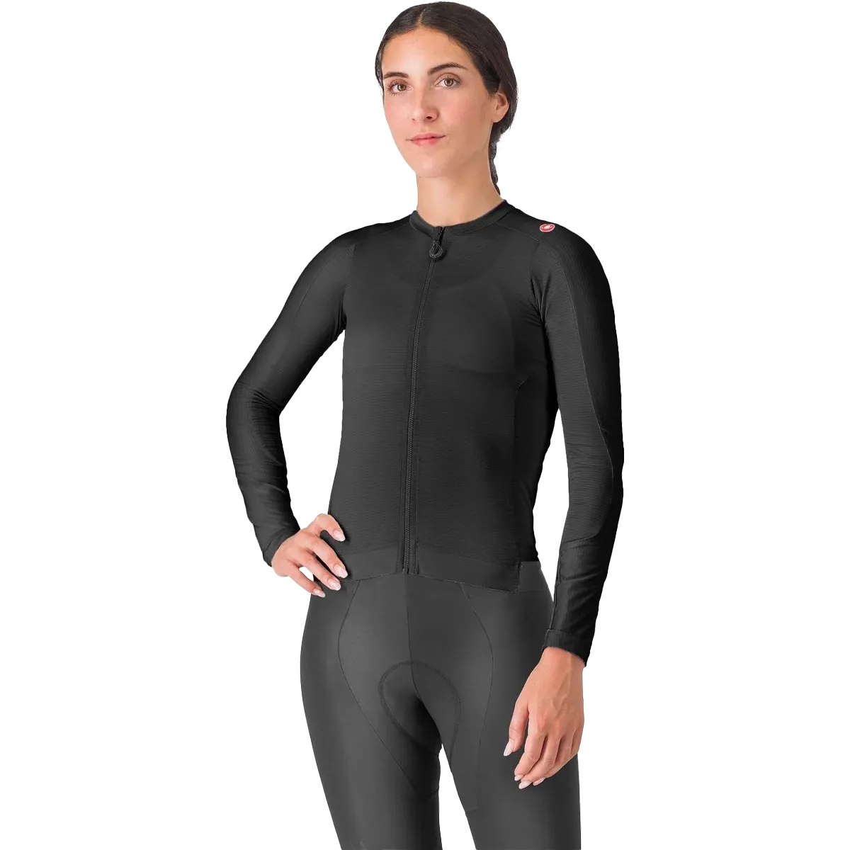 VersatileNeckline Durable Construction Women's Espresso Long Sleeve Jersey