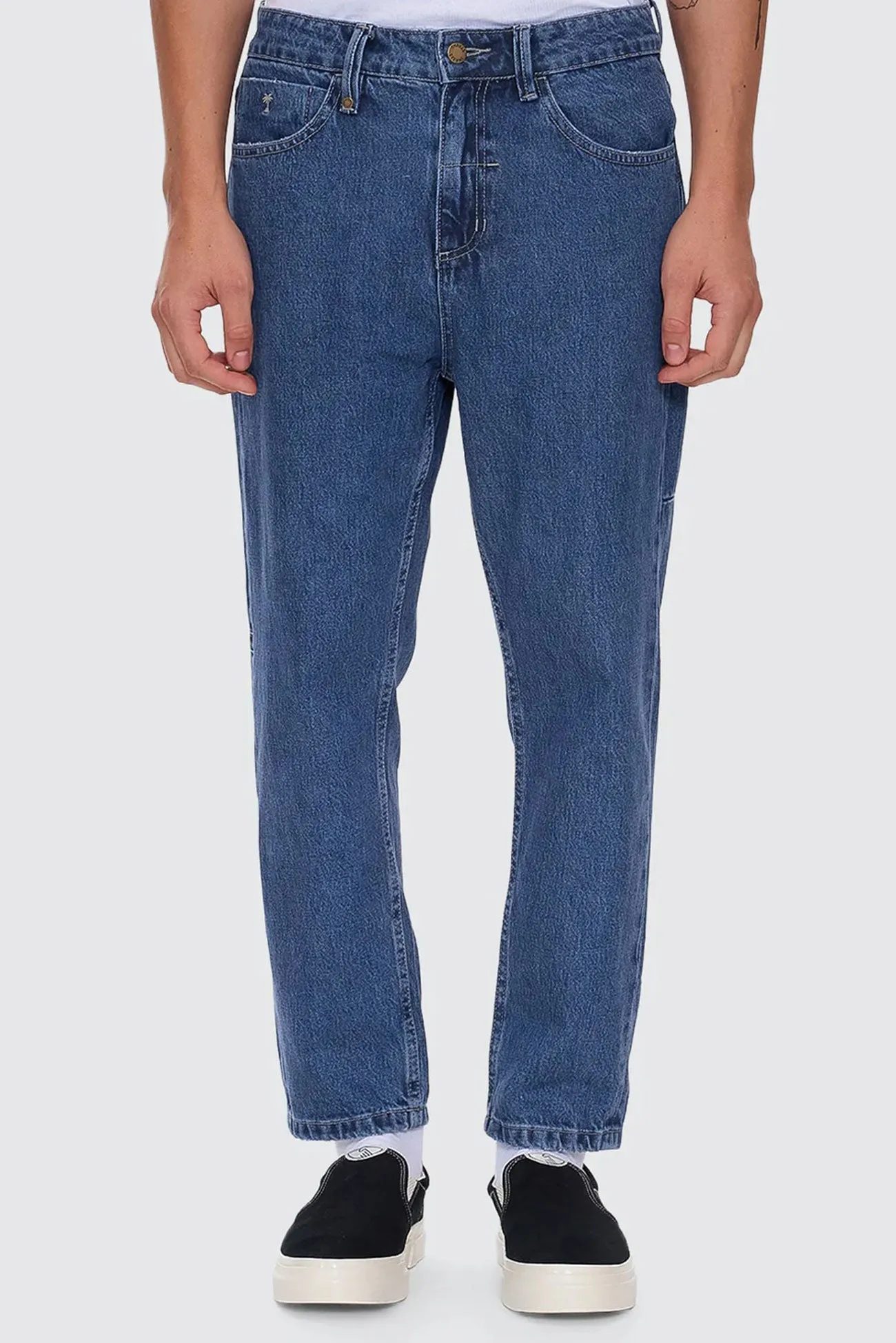 Easy Pairing Unchopped Denim Jean Vintage Rinse Blue