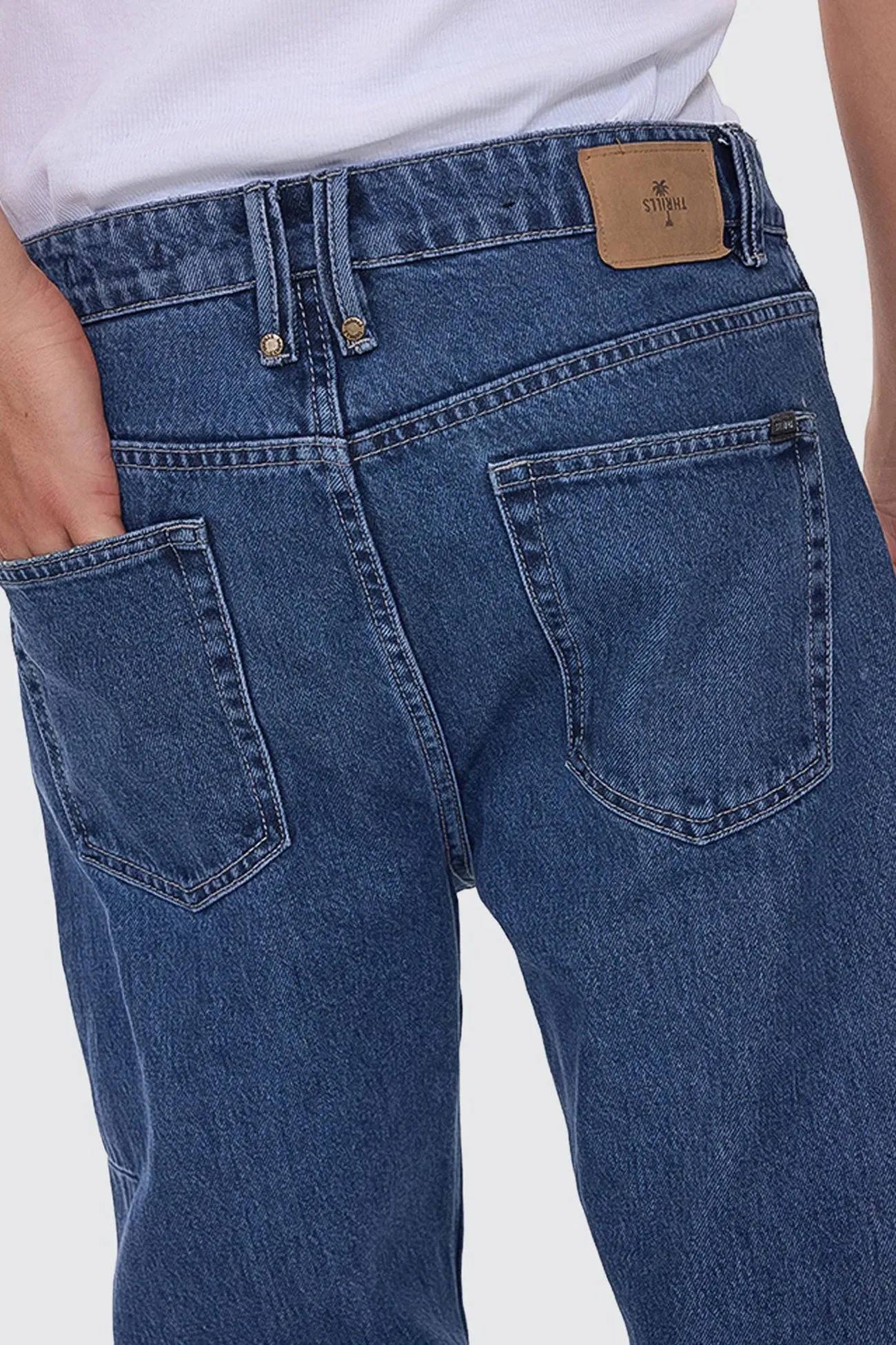 Outdoor Enthusiast Premium Home Comfort All Round Fit Unchopped Denim Jean Vintage Rinse Blue