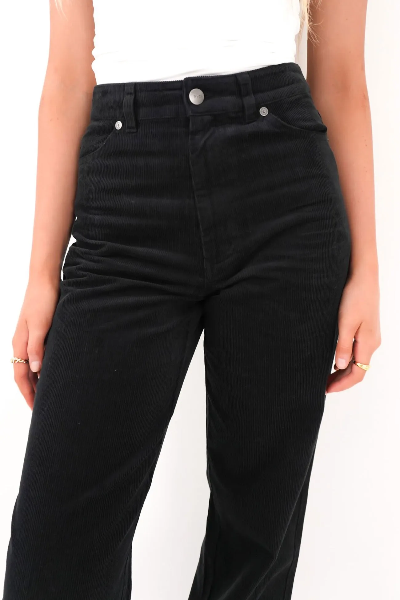 Metallic accents Underground Cord Pant Black