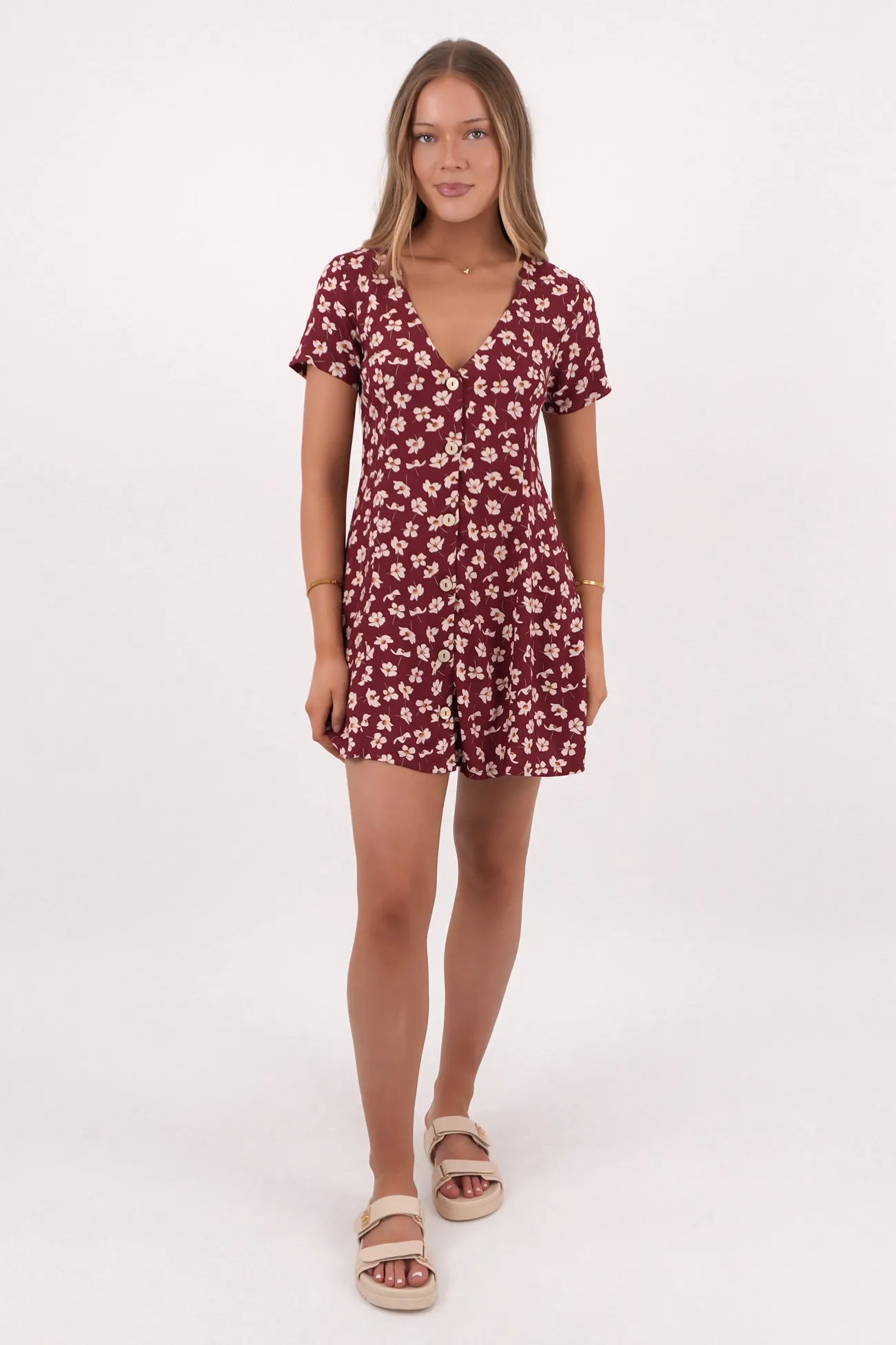 Understated Dress Cranberry Timeless office dress Feminine Cut