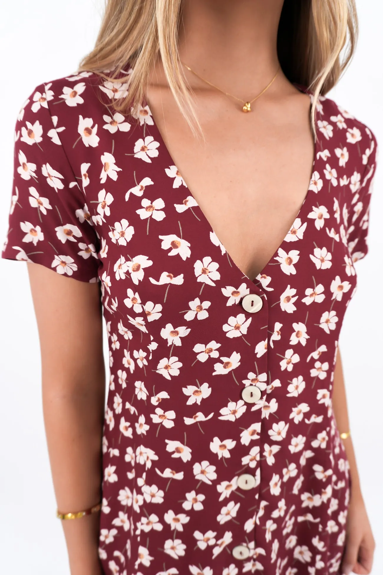 Understated Dress Cranberry Sleek Piece Light Flow