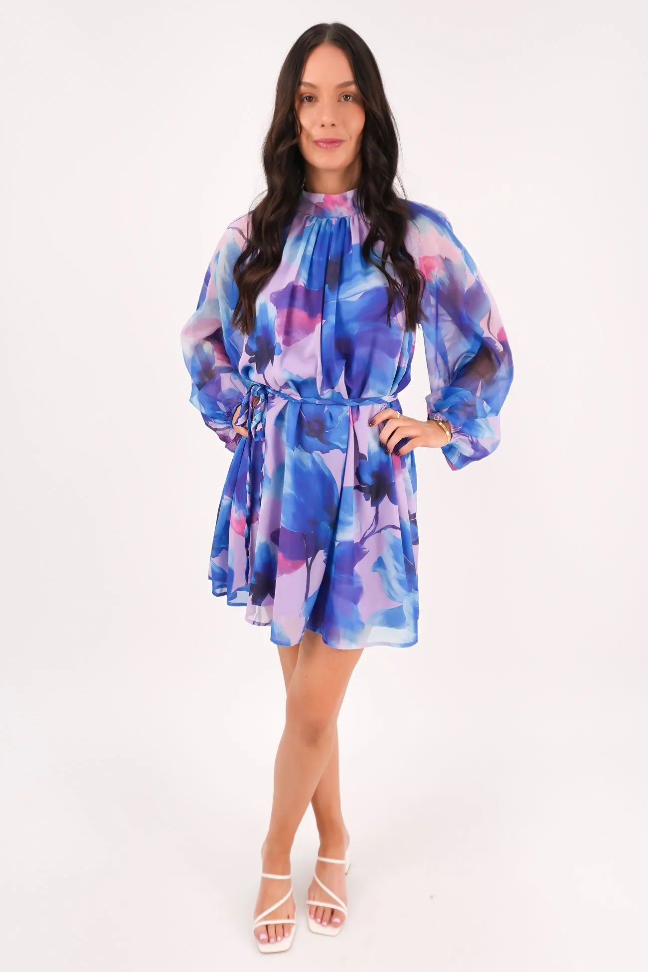 Meera Mini Dress Blue Winter Layer