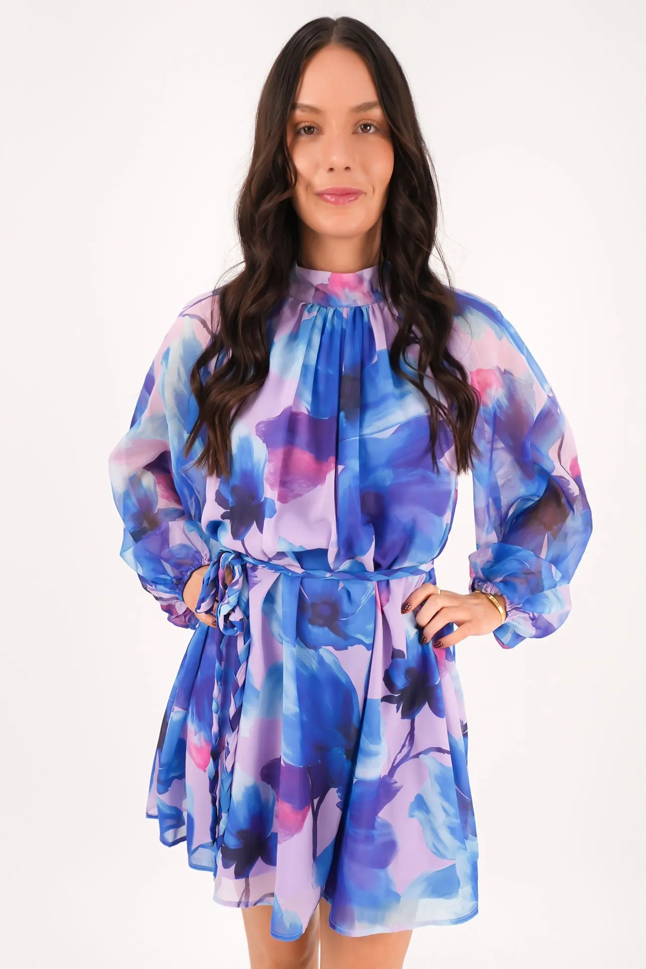 Meera Mini Dress Blue Calm Aesthetic travel mode