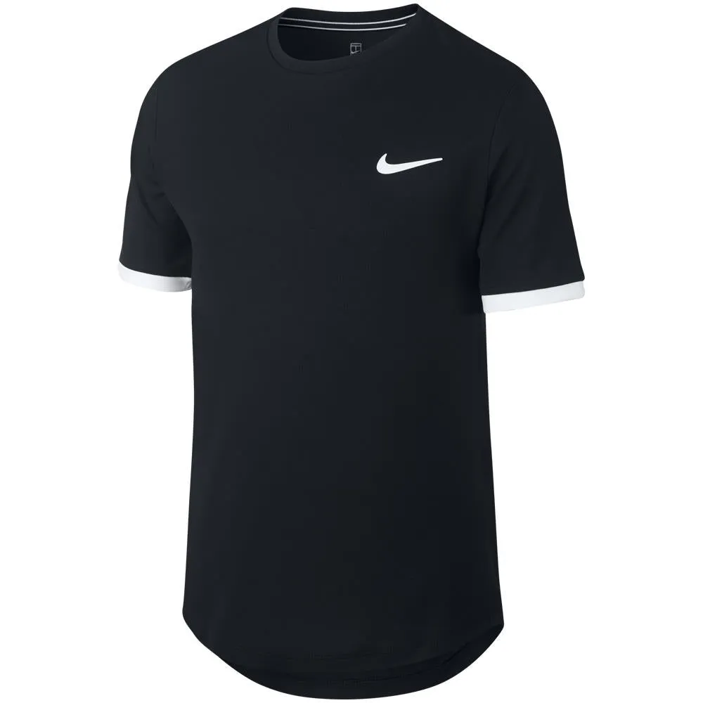 Nike Boys Court DryFit Short Sleeve - Black Color-Fast