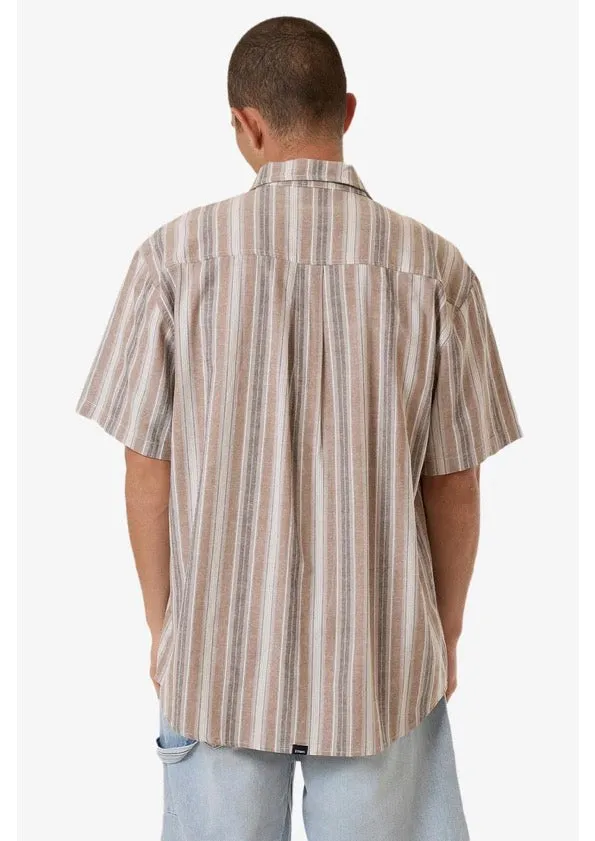 Unlocked Stripe Short Sleeve Shirt Breen Wardrobe Staple Minimalist Closure