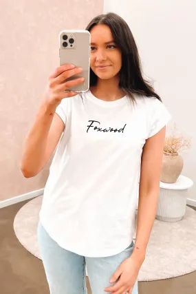 Signature Tee White Athletic Fit Sporty Style Wear