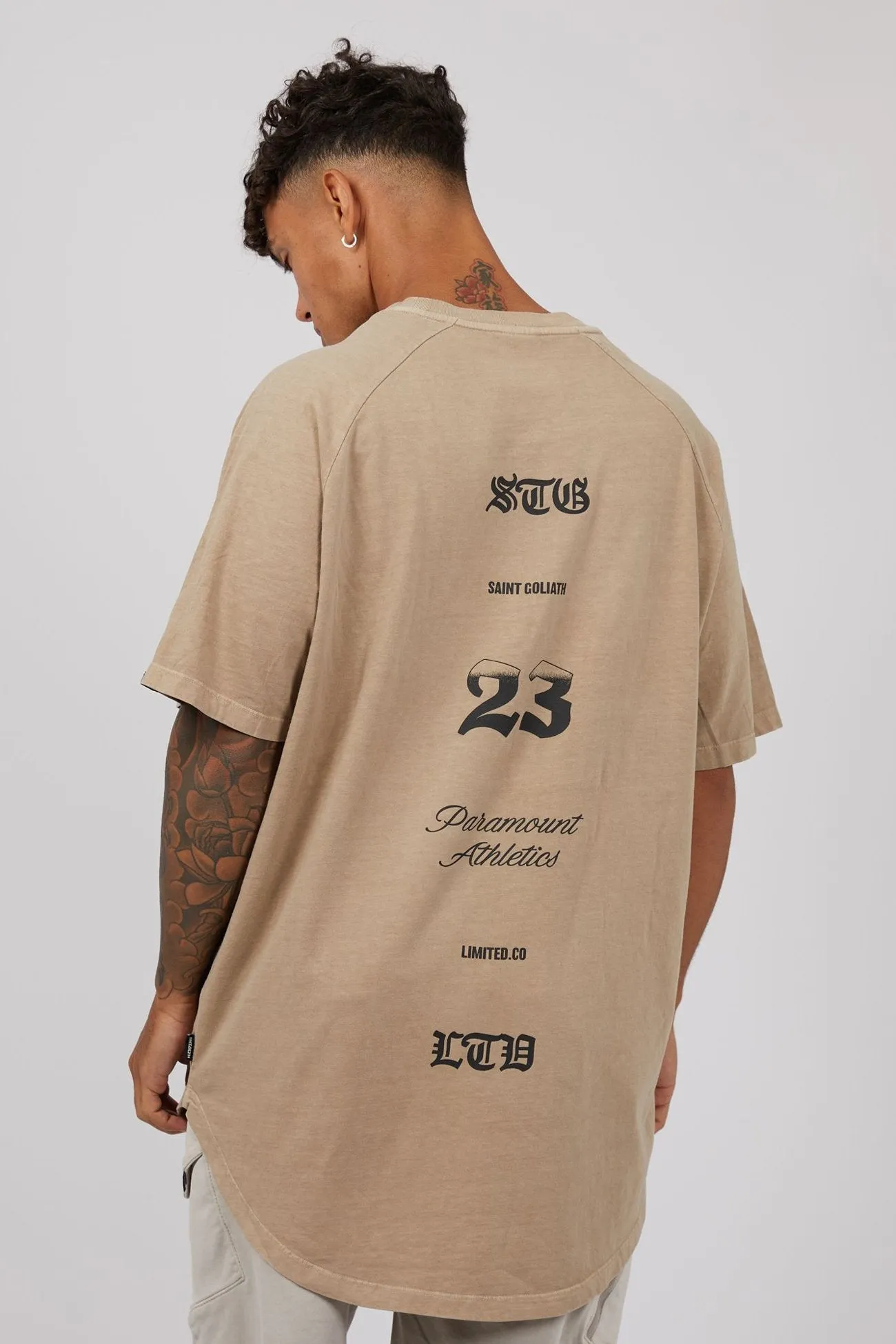 Beach Wear School spirit Elevate Raglan Tee Tan